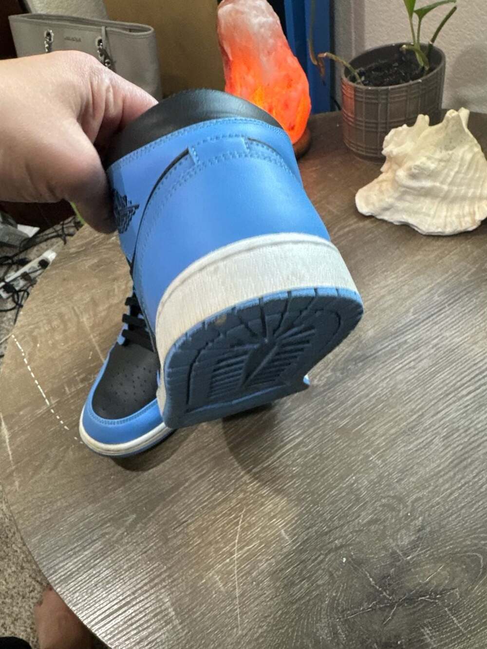 Air Jordan 1 Mid University Blue Black DQ8426-401 Size 11.5 - Picture 9 of 16